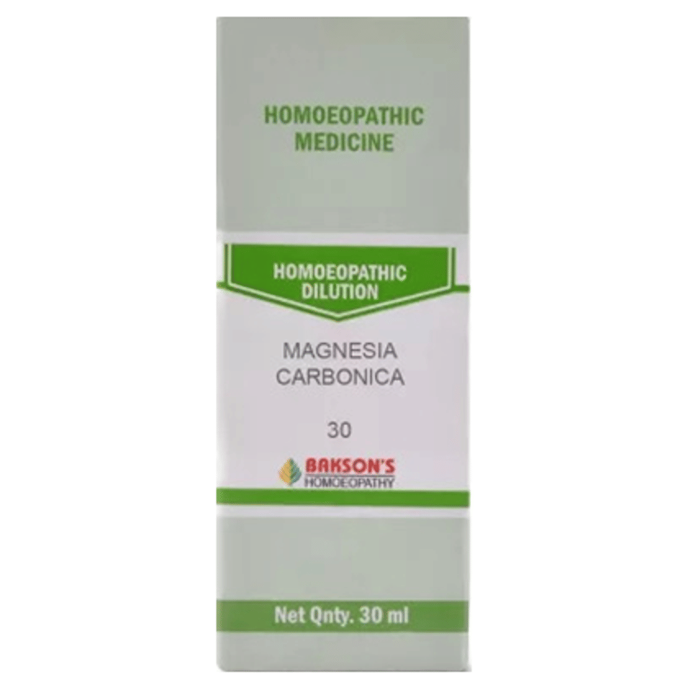 Bakson's Homeopathy Magnesia Carbonica Dilution 30 bottle of 30 ml Dilution