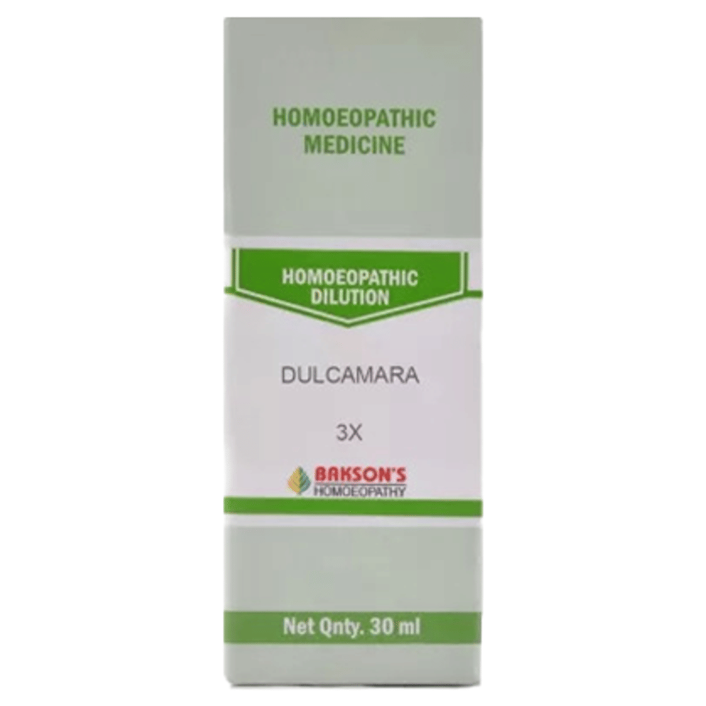 Bakson's Homeopathy Dulcamara Dilution 3X bottle of 30 ml Dilution Bakson's Homeopathy Dulcamara Dilution 3X bottle of 30 ml Dilution