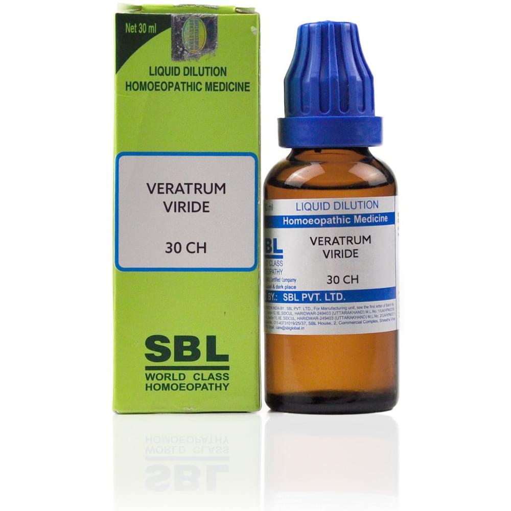 SBL Veratrum Viride Dilution 30 CH bottle of 30 ml Dilution