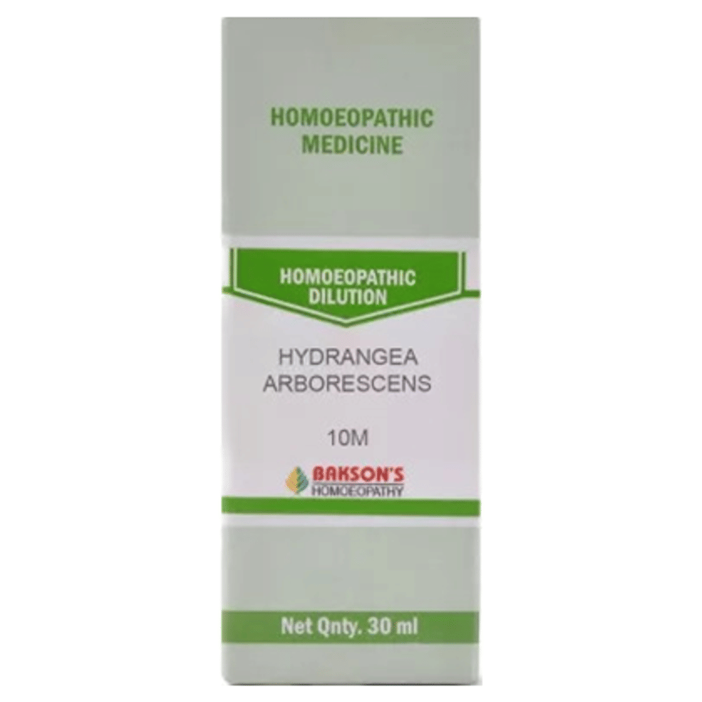 Bakson's Homeopathy Hydrangea Arborescens  Dilution 10M bottle of 30 ml Dilution