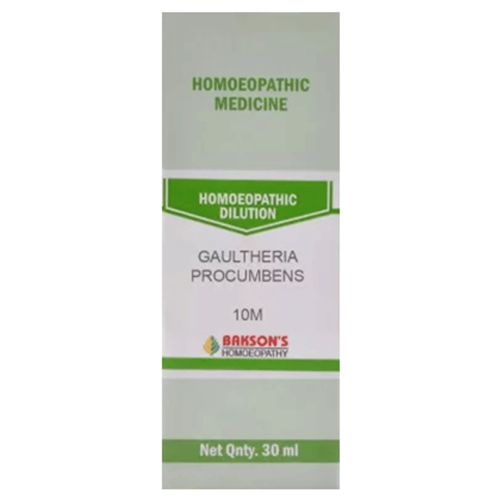 Bakson's Homeopathy Gaultheria Procumbens Dilution 10M bottle of 30 ml Dilution