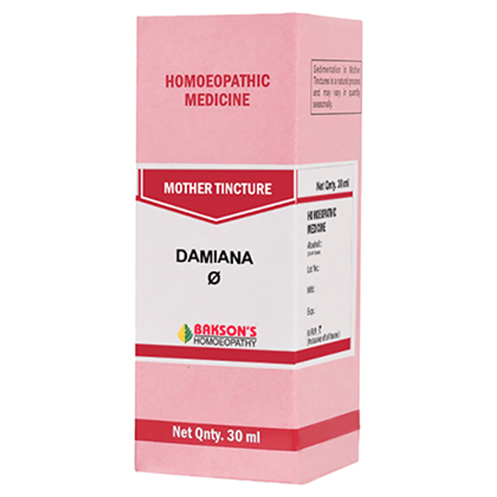Bakson's Homeopathy Damiana Mother Tincture Q bottle of 30 ml Mother Tincture
