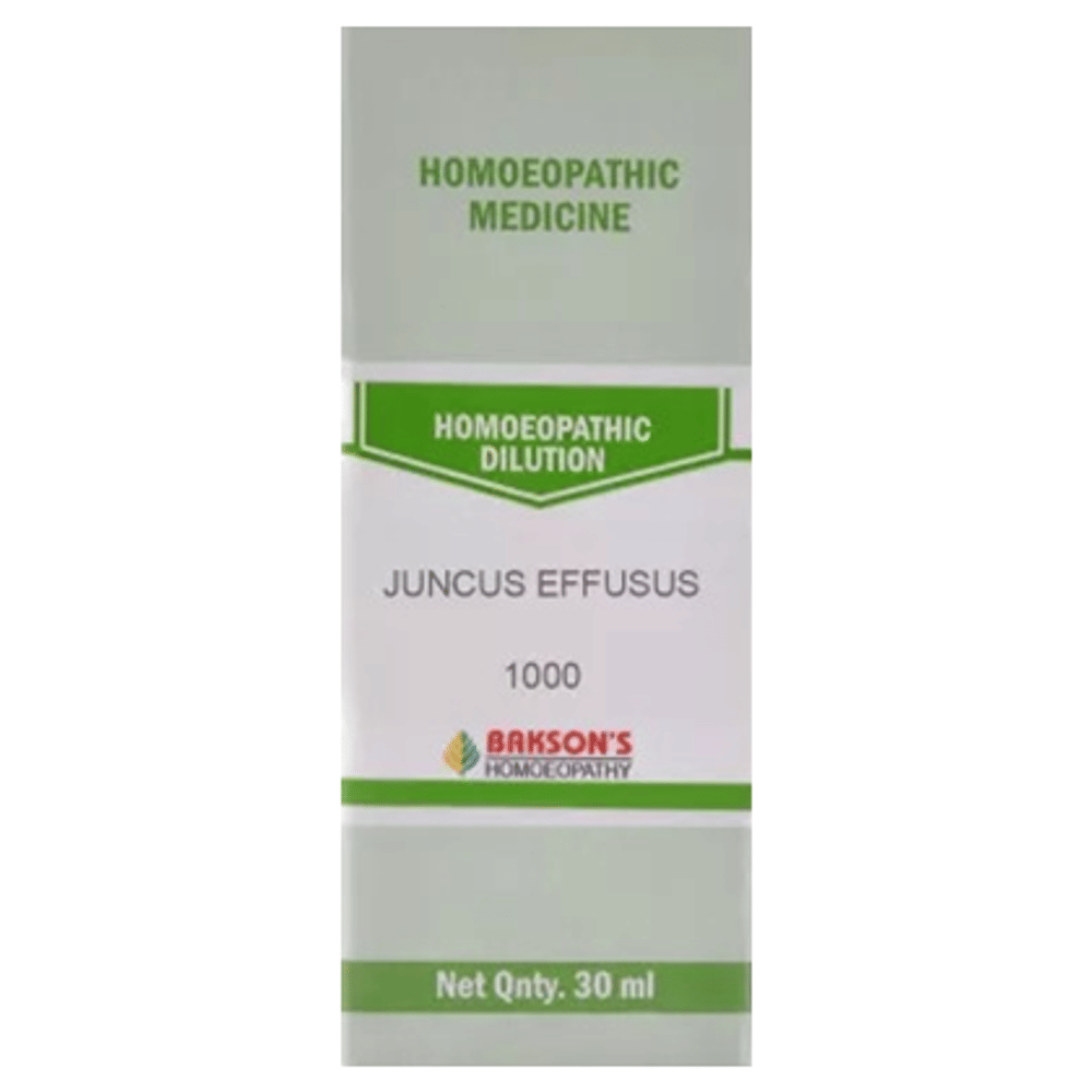 Bakson's Homeopathy Juncus Effusus Dilution 1000 CH bottle of 30 ml Dilution