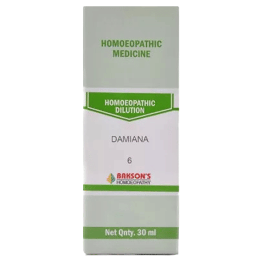 Bakson's Homeopathy Damiana Dilution 6 CH bottle of 30 ml Dilution Bakson's Homeopathy Damiana Dilution 6 CH bottle of 30 ml Dilution