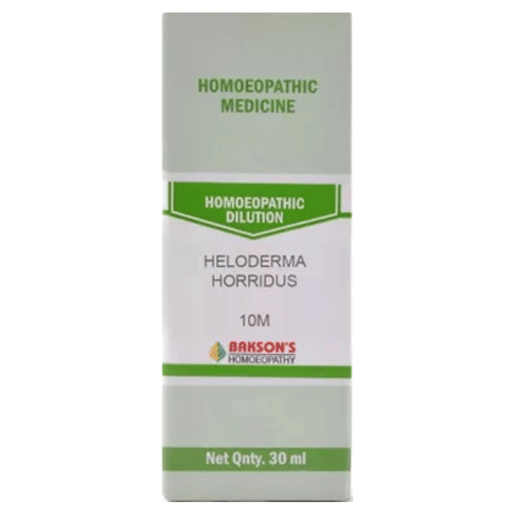 Bakson's Homeopathy Heloderma Horridus Dilution 10M bottle of 30 ml Dilution