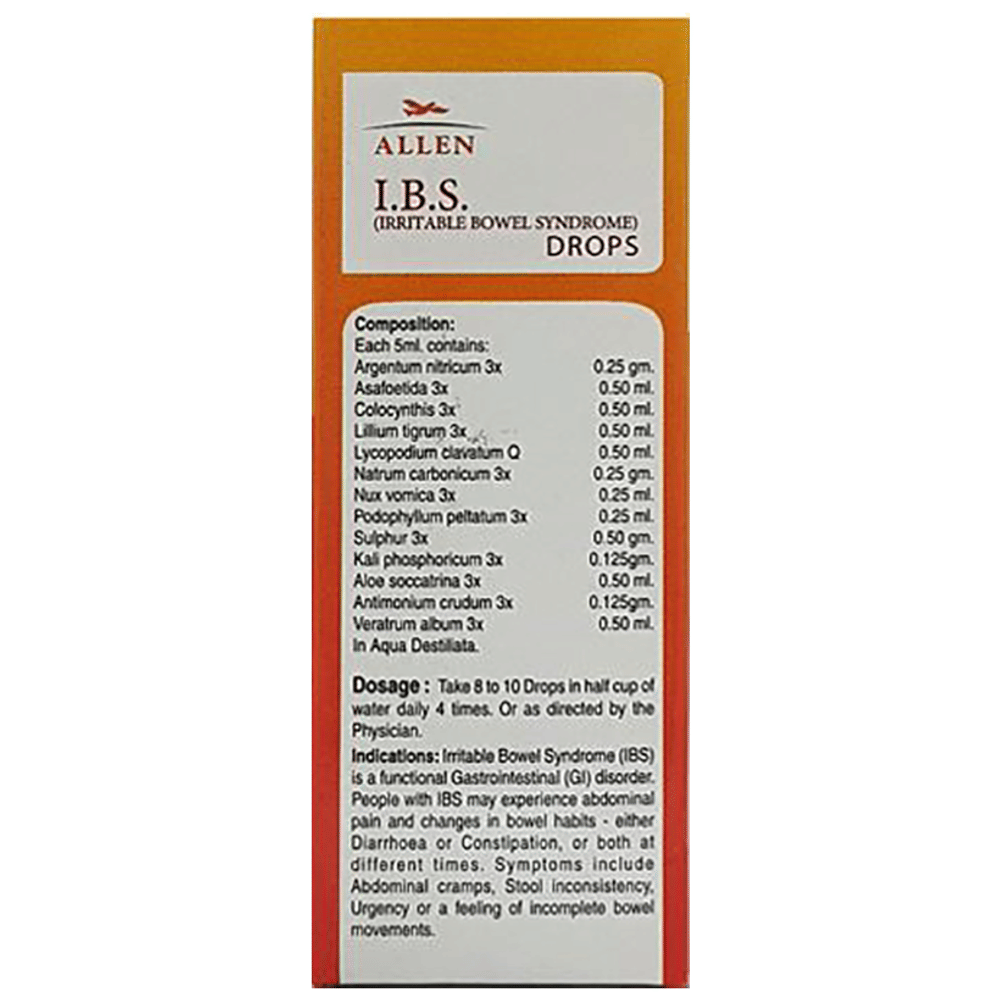 Allen A70 I.B.S.(Irritable Bowel Syndrome) Drop bottle of 30 ml Drop Allen A70 I.B.S.(Irritable Bowel Syndrome) Drop bottle of 30 ml Drop