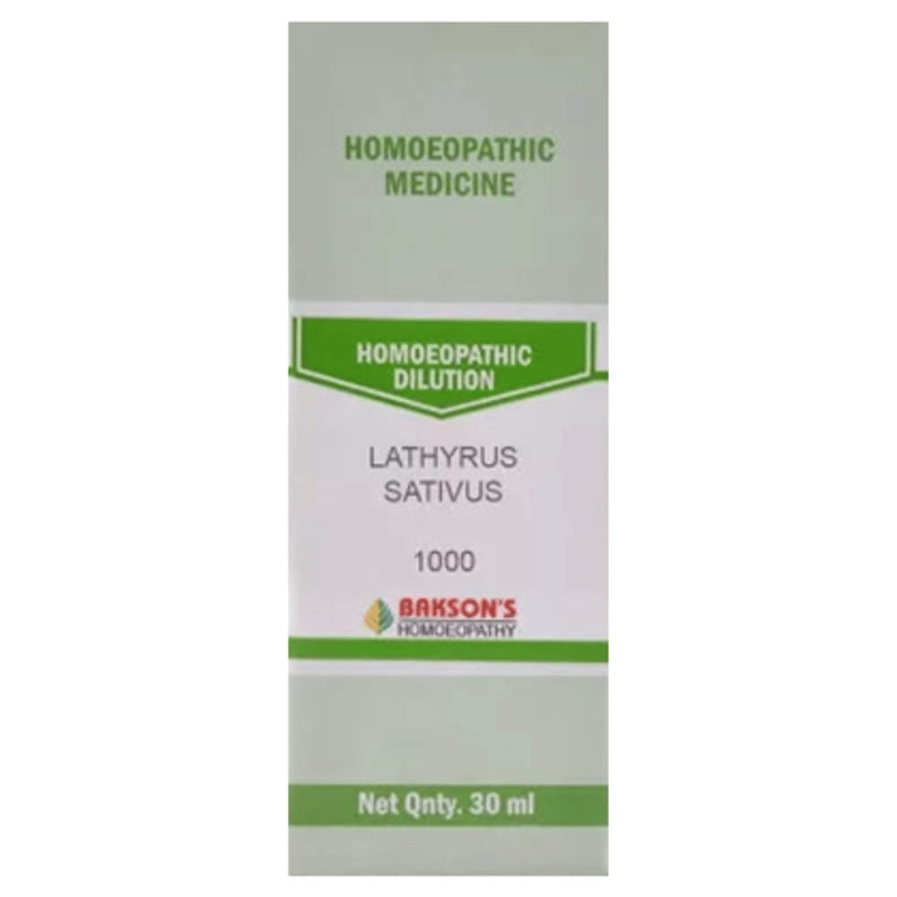 Bakson's Homeopathy Lathyrus Sativus Dilution 1000 CH bottle of 30 ml Dilution Bakson's Homeopathy Lathyrus Sativus Dilution 1000 CH bottle of 30 ml Dilution