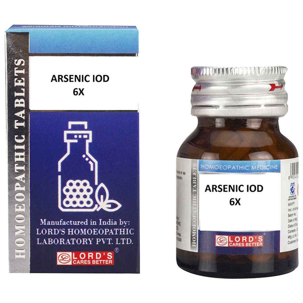 Lord's Arsenic Iod Trituration Tablet 6X bottle of 25 gm Trituration Tablet Lord's Arsenic Iod Trituration Tablet 6X bottle of 25 gm Trituration Tablet
