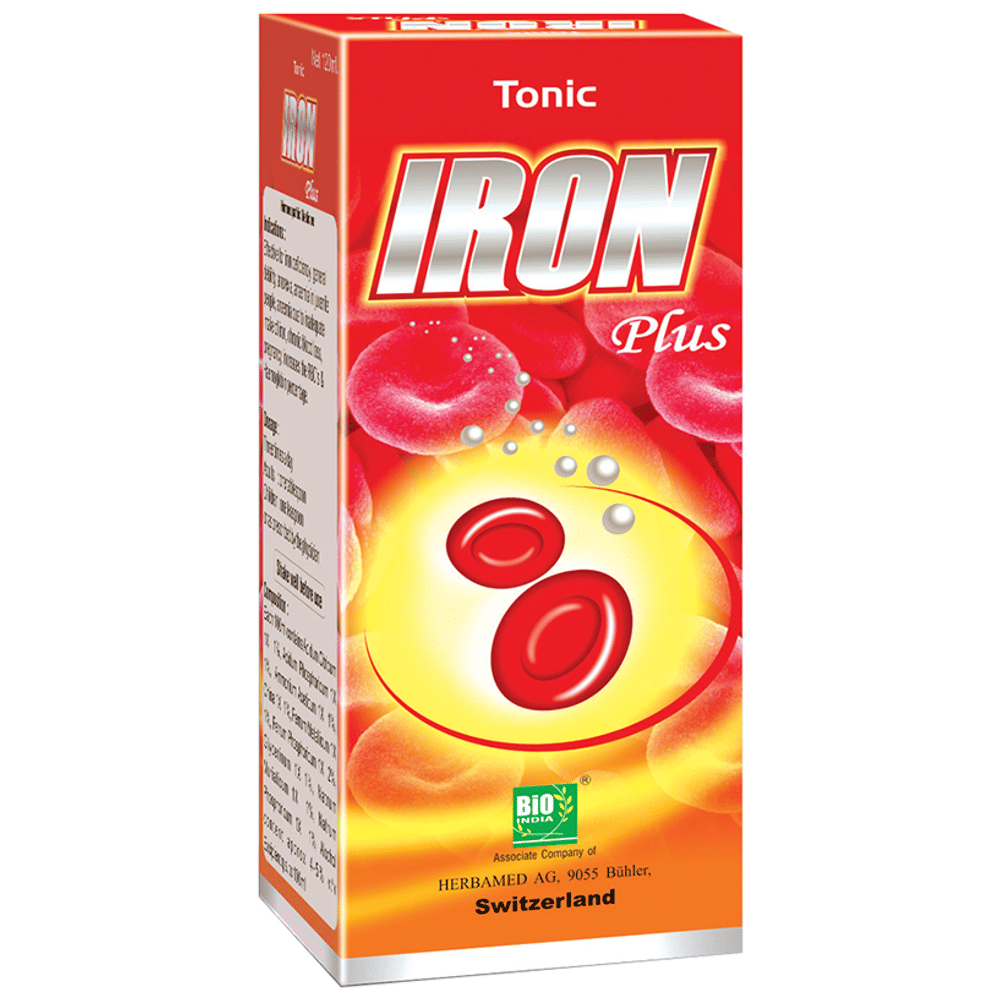 Bio India Iron Plus Tonic bottle of 120 ml Tonic