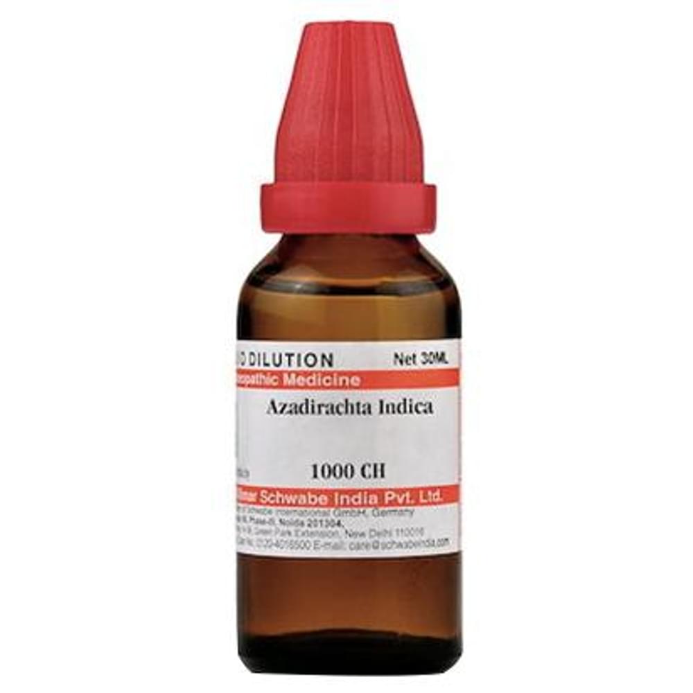 Dr Willmar Schwabe India Azadirachta Indica Dilution 1000 CH bottle of 30 ml Dilution