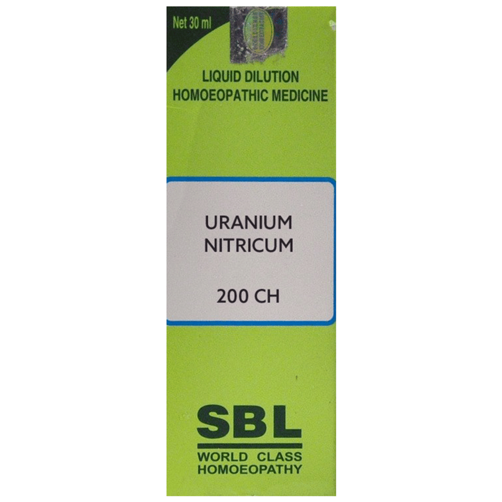 SBL Uranium Nitricum Dilution 200 CH bottle of 30 ml Dilution