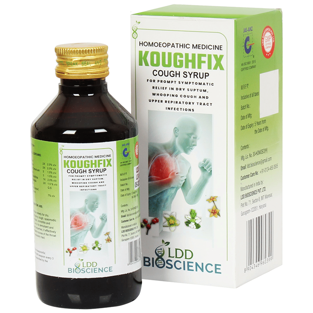 LDD Bioscience Koughfix Cough Syrup bottle of 180 ml Syrup