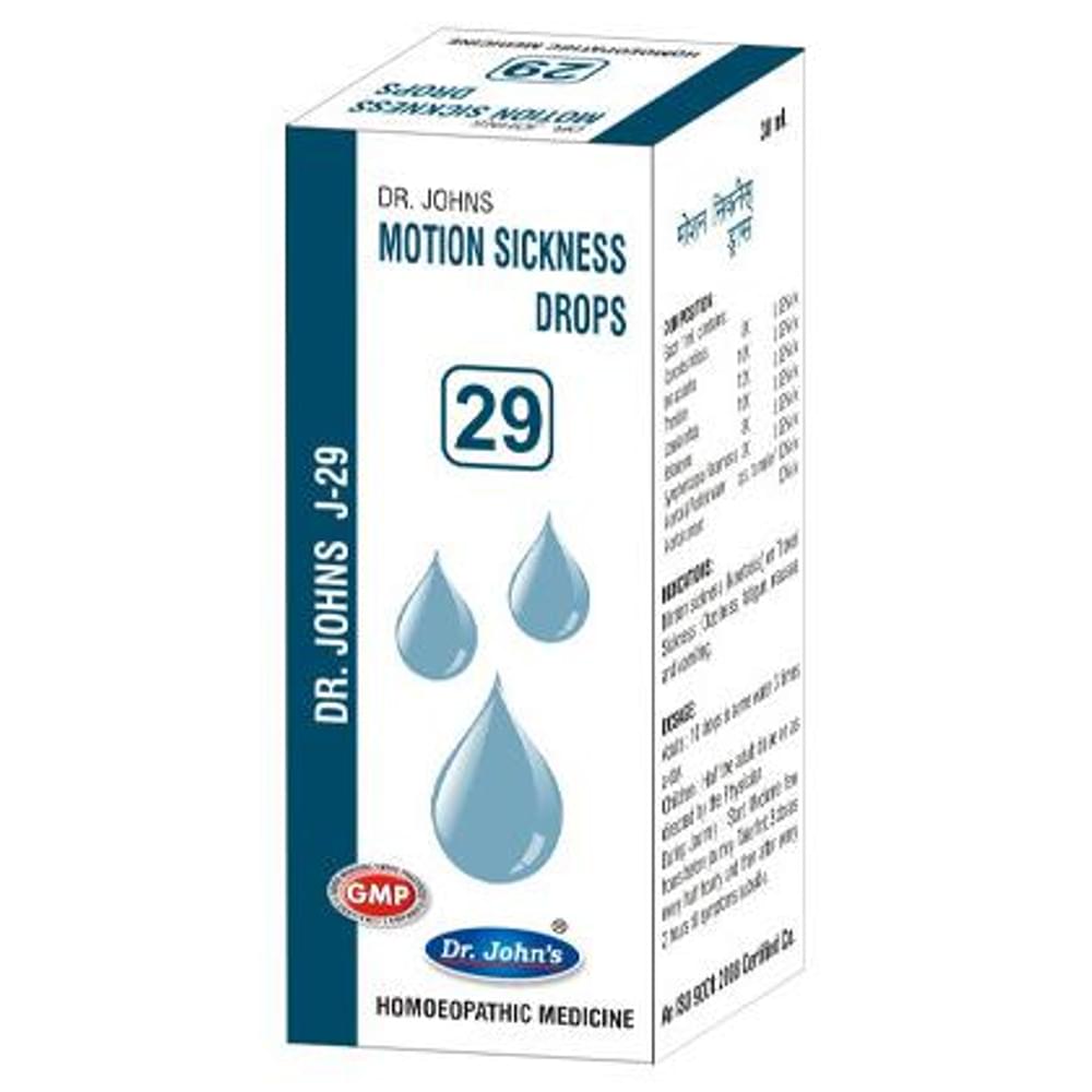 Dr. Johns J-29 Motion Sickness Drop bottle of 30 ml Drop Dr. Johns J-29 Motion Sickness Drop bottle of 30 ml Drop