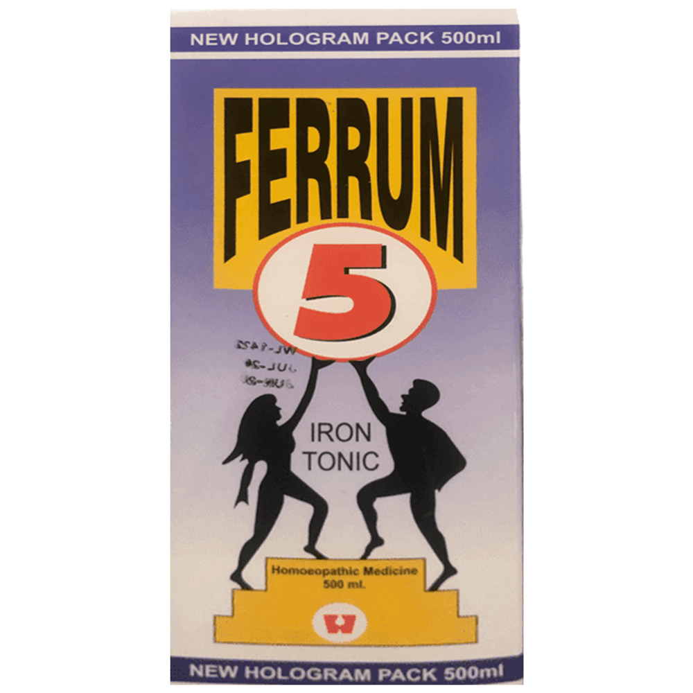 Dr. Wellmans Ferrum 5 Iron Tonic bottle of 500 ml Tonic