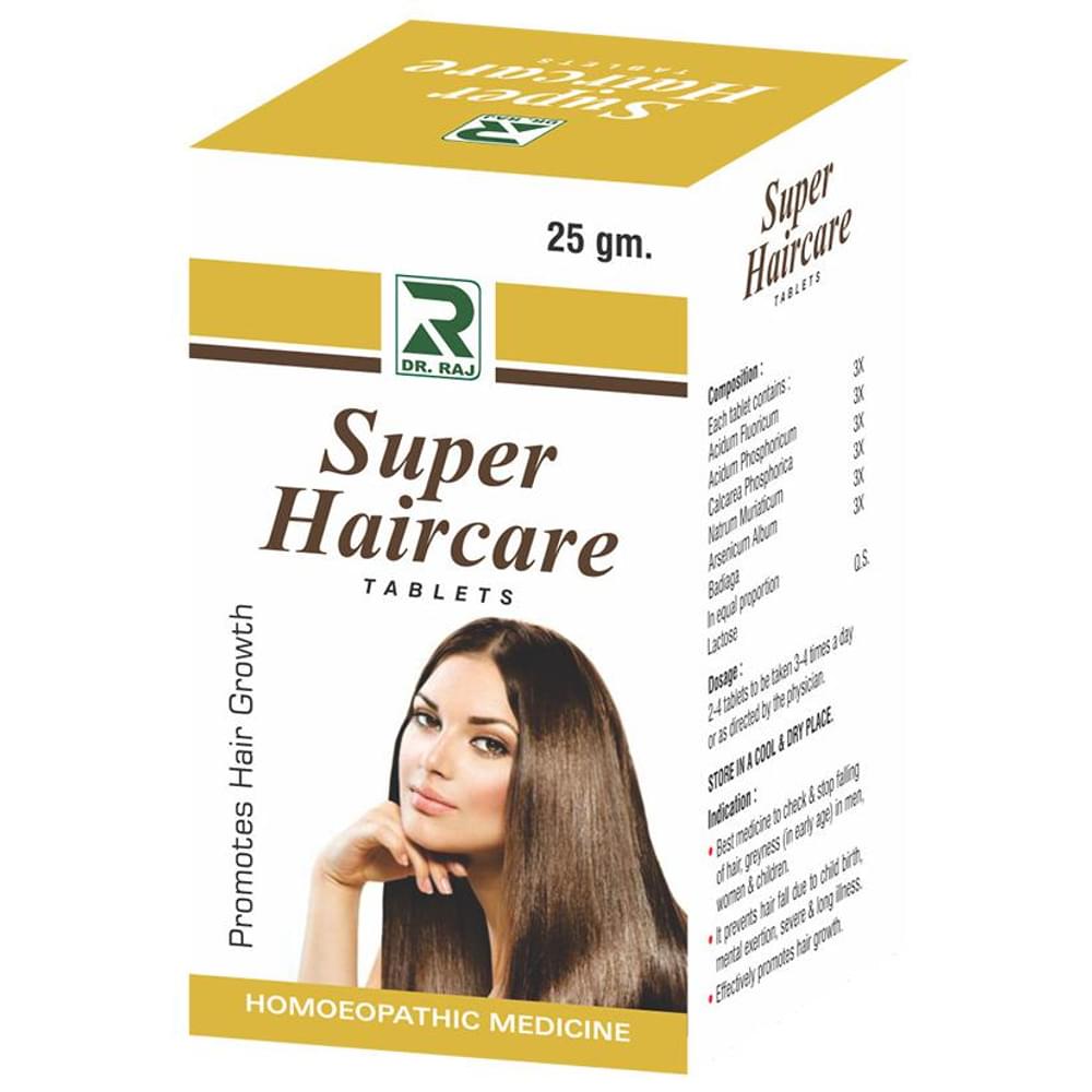 Dr. Raj Super Haircare Tablet bottle of 25 gm Tablet