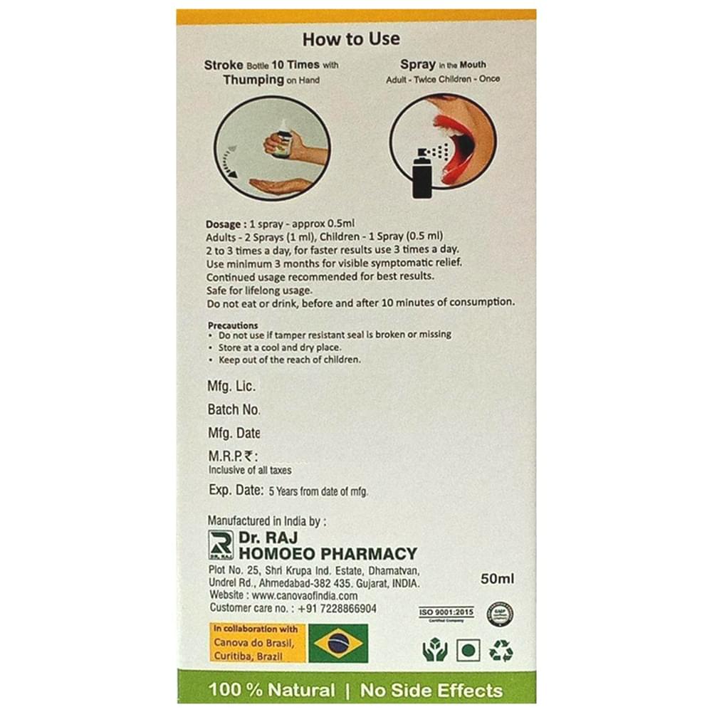 Canova Sublingual Drop bottle of 50 ml Drop