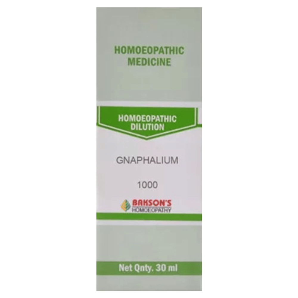 Bakson's Homeopathy Gnaphalium Dilution 1000 CH bottle of 30 ml Dilution