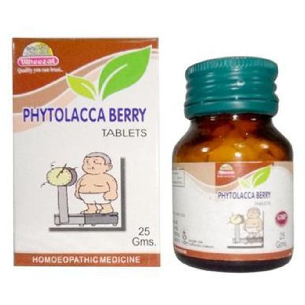 Wheezal Phytolacca Berry Tablet bottle of 25 gm Tablet