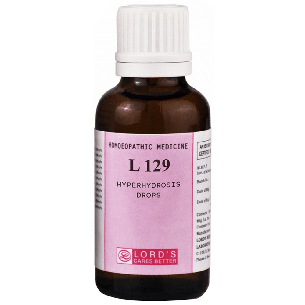 Lord's L 129 Hyperhydrosis Drop bottle of 30 ml Drop Lord's L 129 Hyperhydrosis Drop bottle of 30 ml Drop