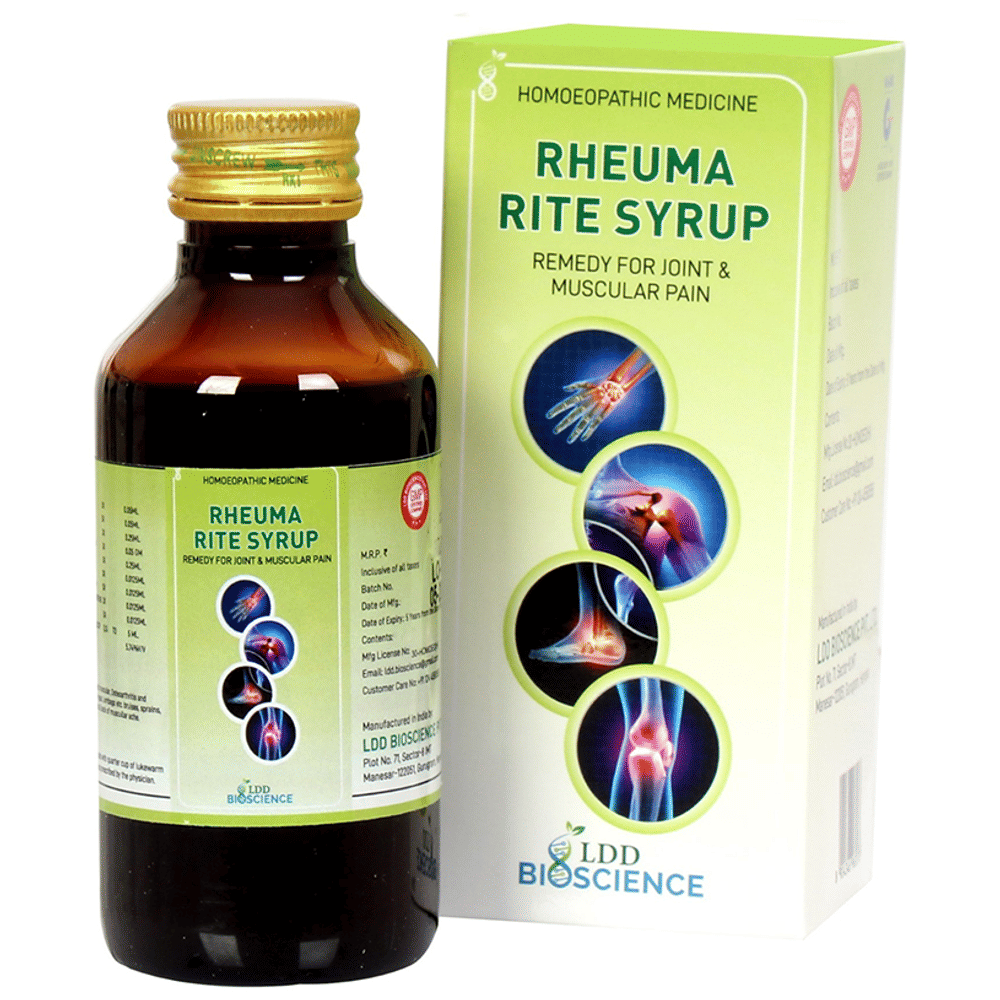 LDD Bioscience Rheuma Rite Syrup bottle of 115 ml Syrup