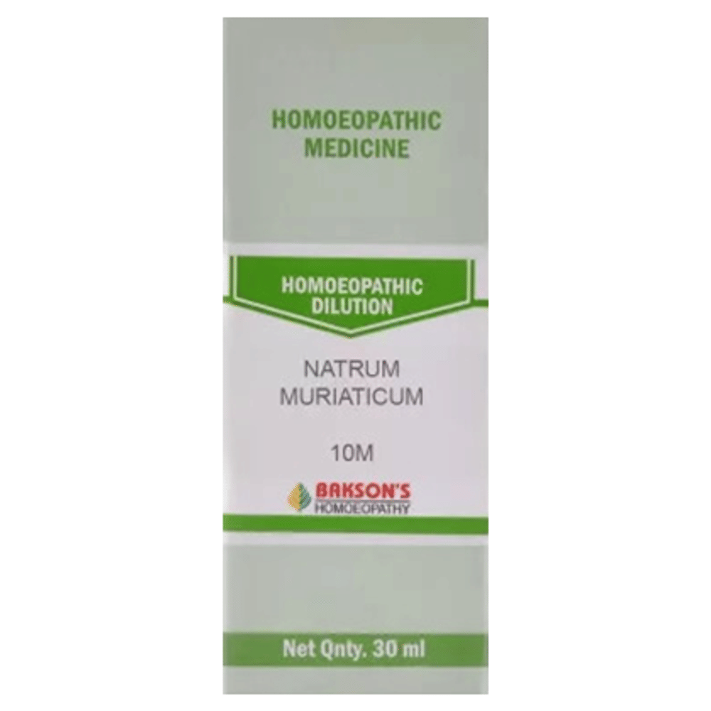Bakson's Homeopathy Natrum Muriaticum Dilution 10M bottle of 30 ml Dilution Bakson's Homeopathy Natrum Muriaticum Dilution 10M bottle of 30 ml Dilution