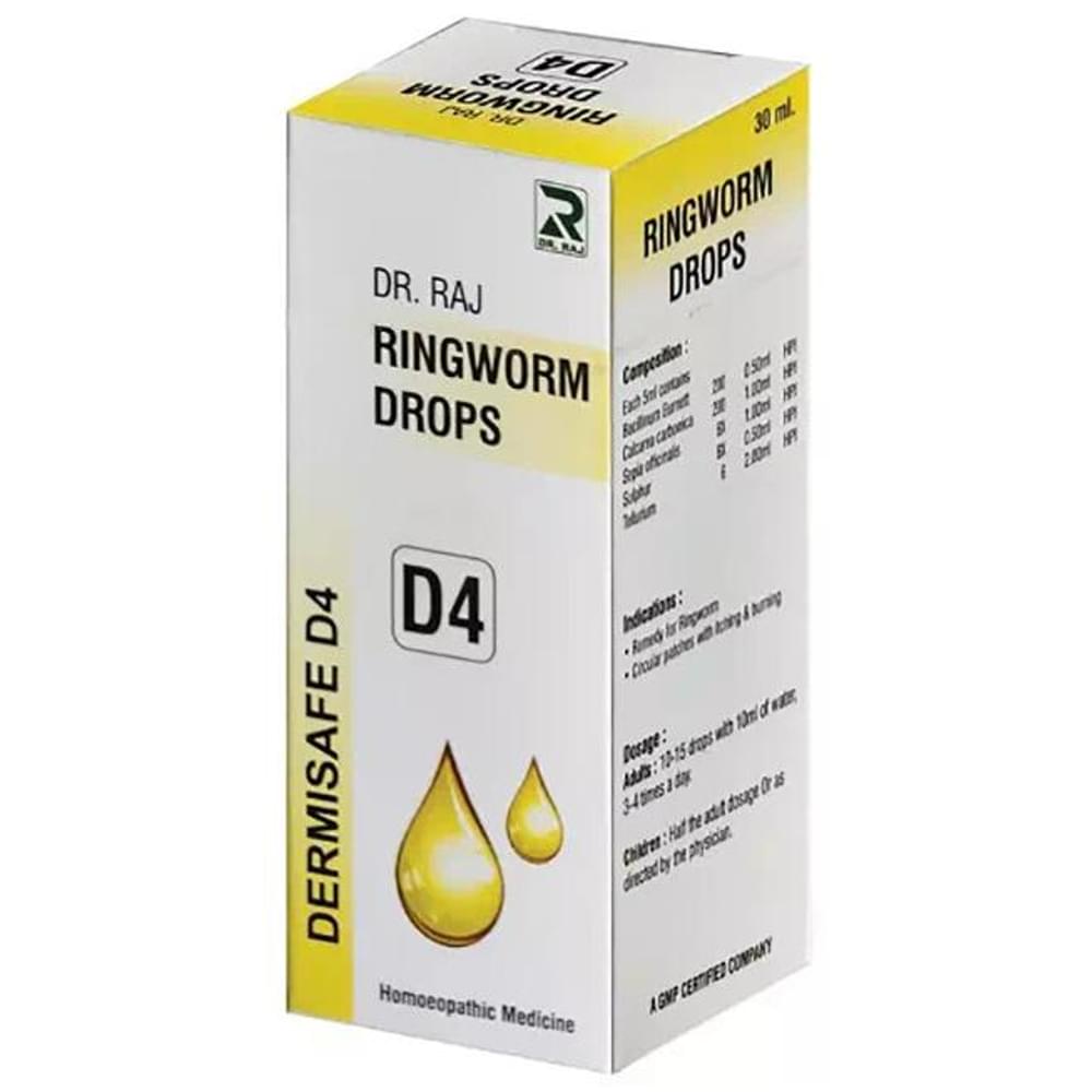 Dr. Raj Dermisafe D4 Ringworm Drop bottle of 30 ml Drop Dr. Raj Dermisafe D4 Ringworm Drop bottle of 30 ml Drop