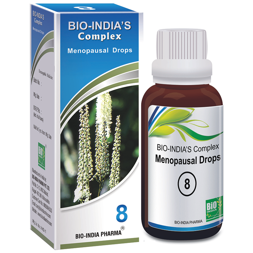 Bio India Complex 8 Menopausal Drop bottle of 30 ml Drop Bio India Complex 8 Menopausal Drop bottle of 30 ml Drop