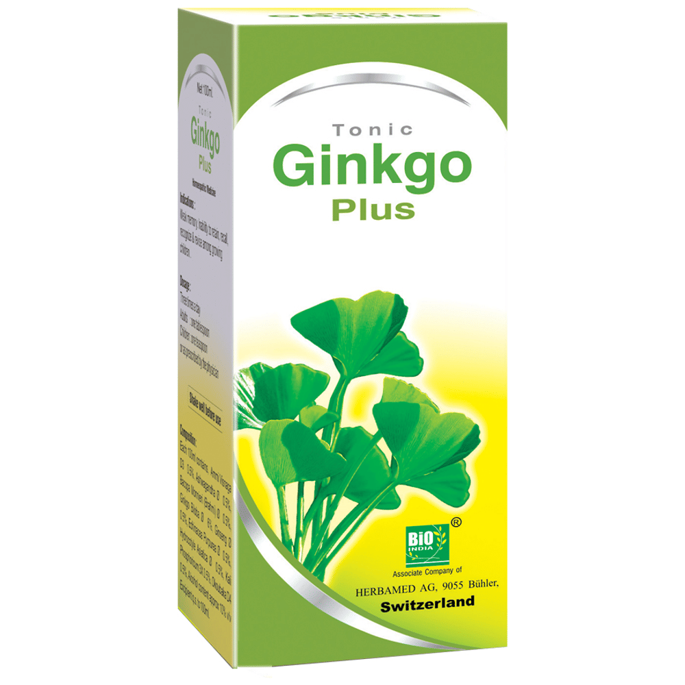 Bio India Gingko Plus Tonic bottle of 500 ml Tonic