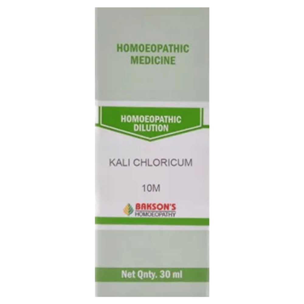 Bakson's Homeopathy Kali Chloricum Dilution 10M bottle of 30 ml Dilution