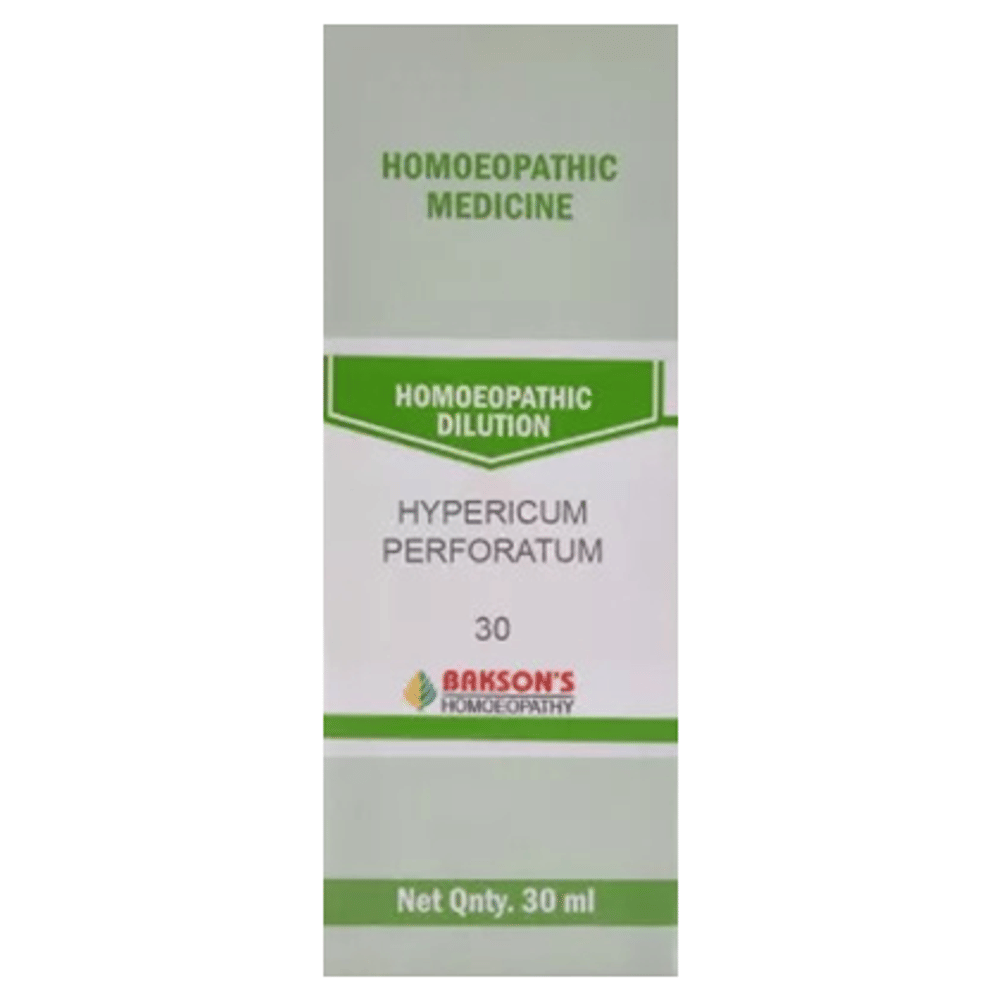 Bakson's Homeopathy Hypericum Perforatum Dilution 30 bottle of 30 ml Dilution