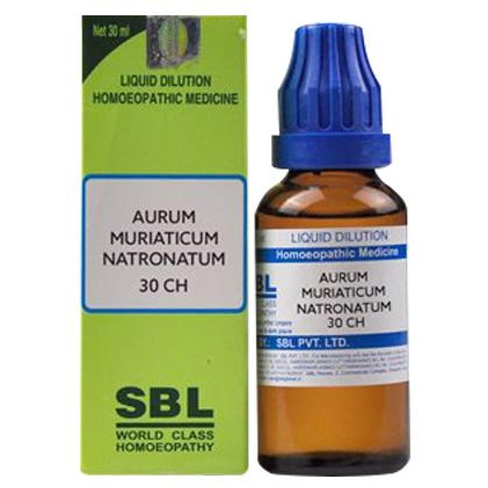 SBL Aurum Muriaticum Natronatum Dilution 30 CH bottle of 30 ml Dilution SBL Aurum Muriaticum Natronatum Dilution 30 CH bottle of 30 ml Dilution