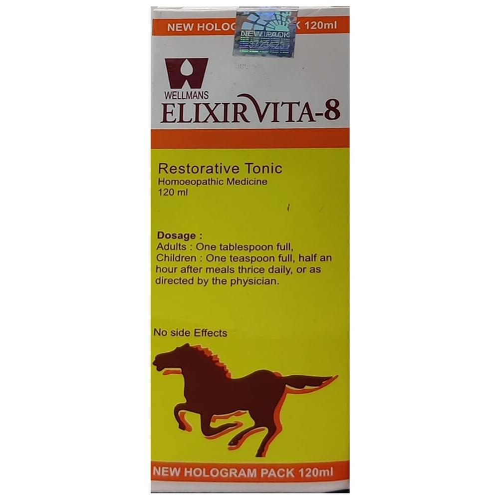 Dr. Wellmans Elixirvita 8 Restorative Tonic (120ml Each) combo pack of 2 bottles