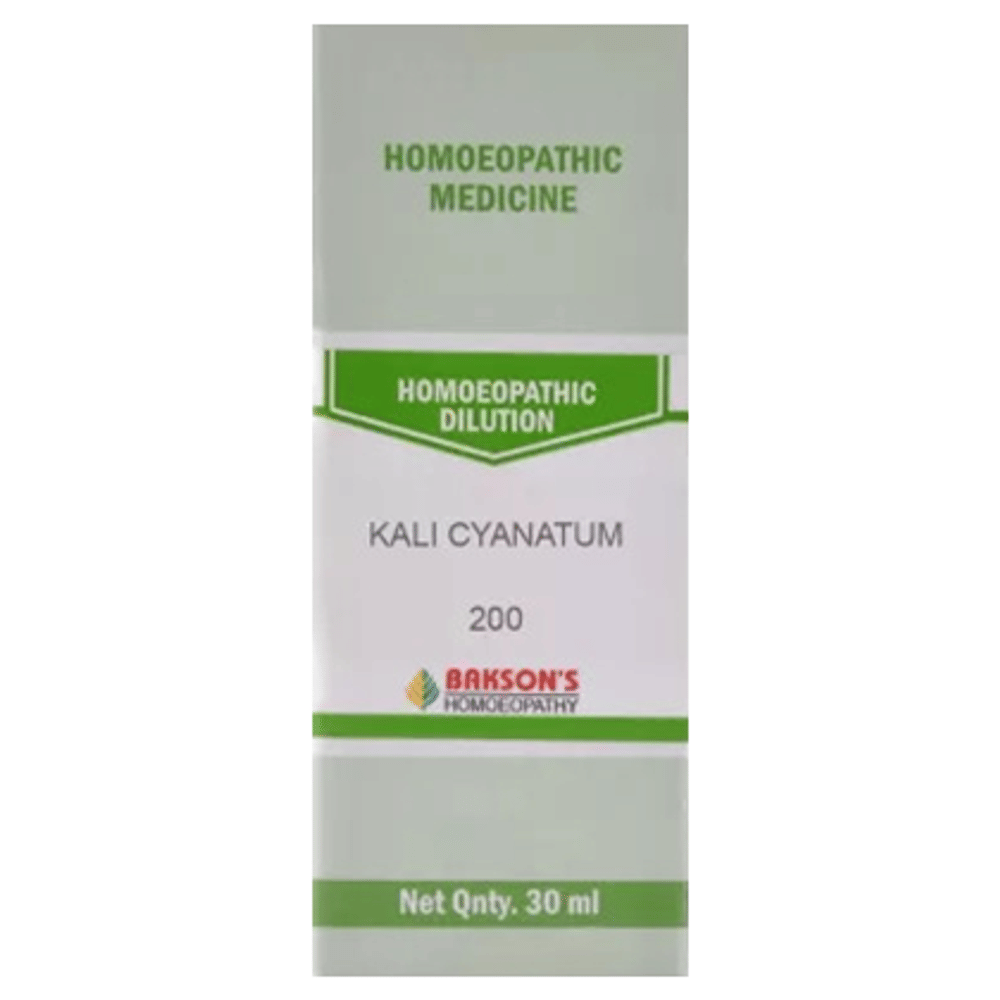Bakson's Homeopathy Kali Cyanatum Dilution 200 bottle of 30 ml Dilution