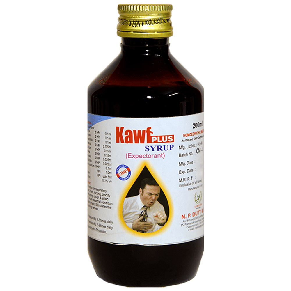 N.P. Dutt & Son Kawf Plus Syrup (Expectorant) bottle of 200 ml Syrup N.P. Dutt & Son Kawf Plus Syrup (Expectorant) bottle of 200 ml Syrup