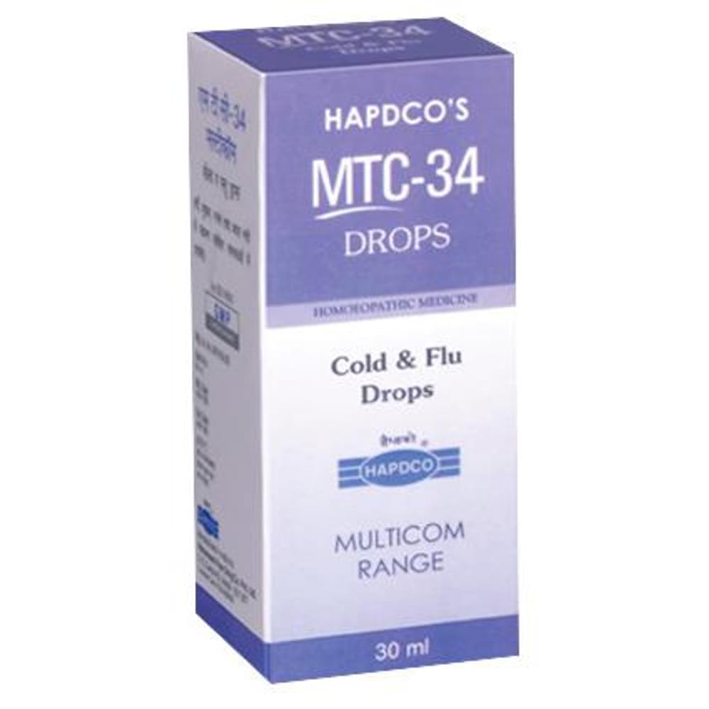 Hapdco MTC-34 Cold & Flu Drop bottle of 30 ml Drop