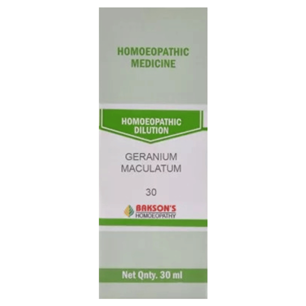 Bakson's Homeopathy Geranium Maculatum Dilution 30 bottle of 30 ml Dilution