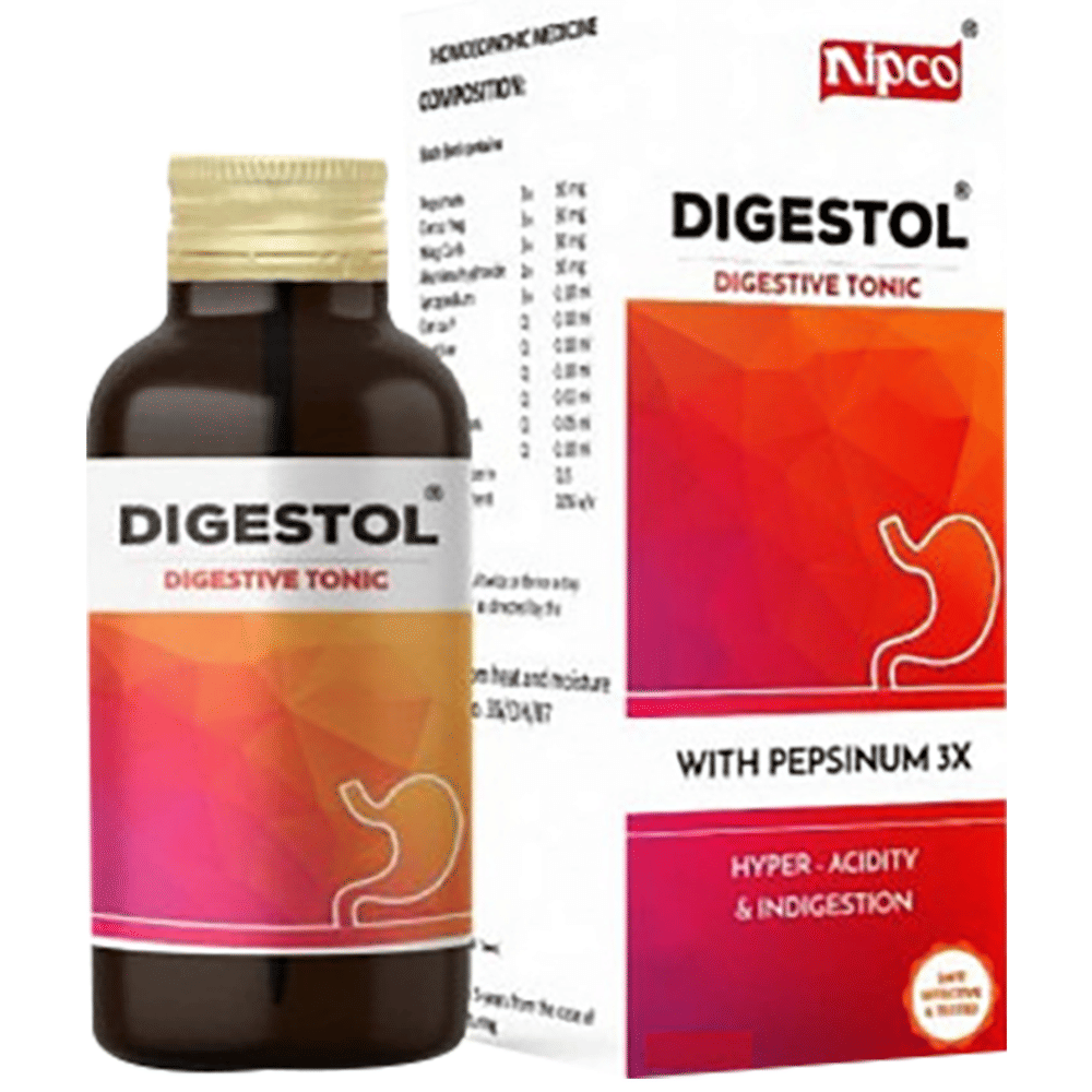 Nipco Digestol Digestive Tonic with Pepsinum 3X bottle of 450 ml Tonic