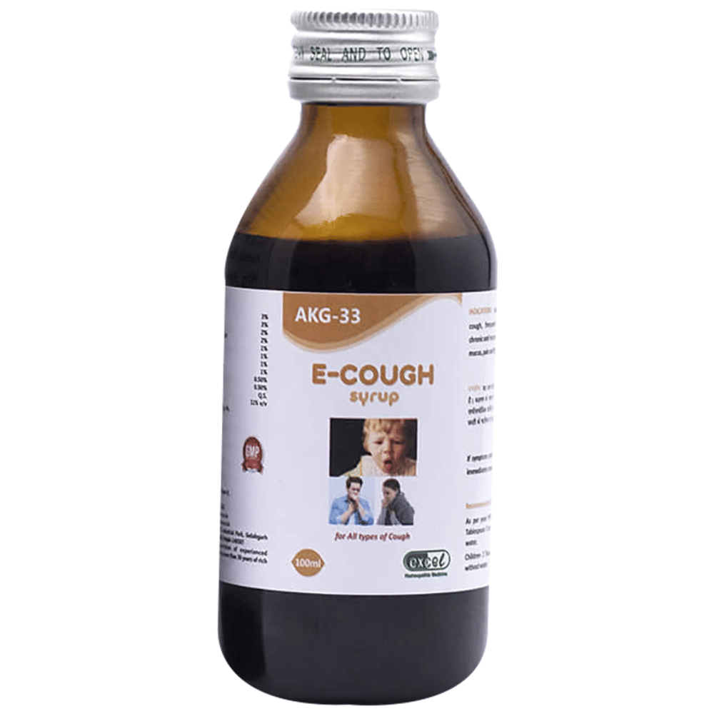 Excel AKG 33 E-Cough Syrup bottle of 100 ml Syrup