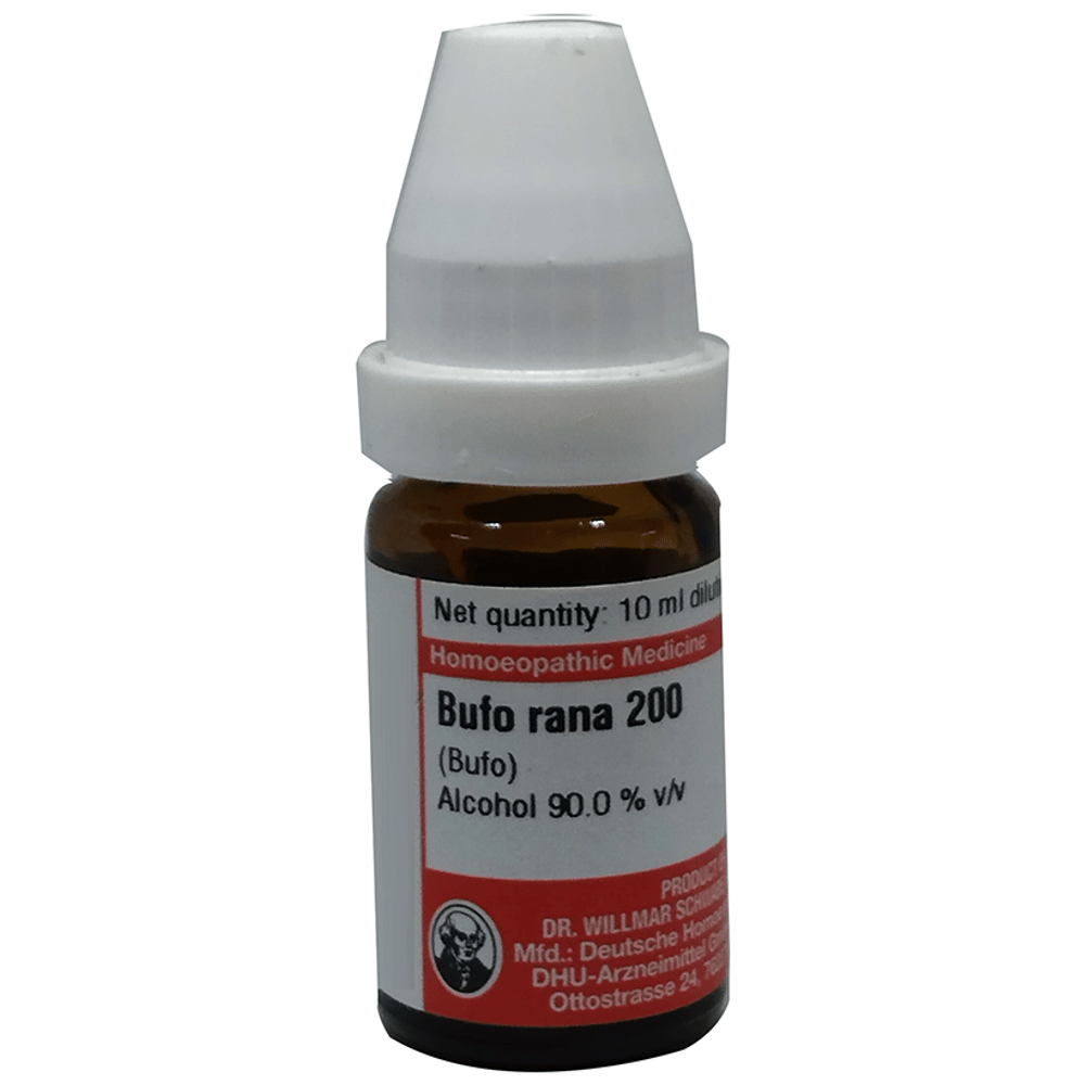 Dr Willmar Schwabe Germany Bufo Rana Dilution 200 bottle of 10 ml Dilution