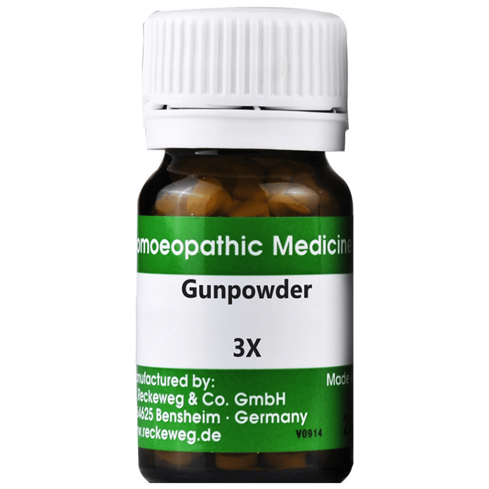 Dr. Reckeweg Gunpowder Trituration Tablet 3X bottle of 20 gm Trituration Tablet