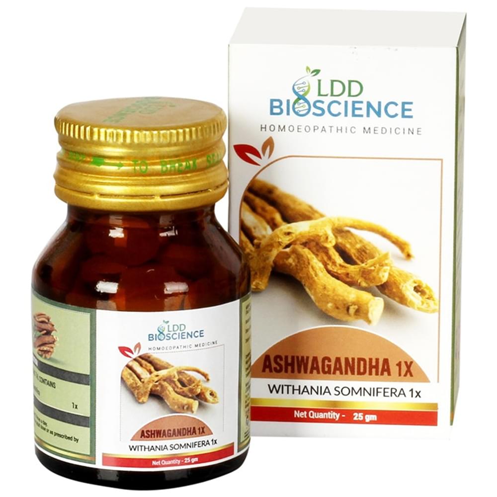 LDD Bioscience Ashwagandha 1X Tablet bottle of 25 gm Tablet