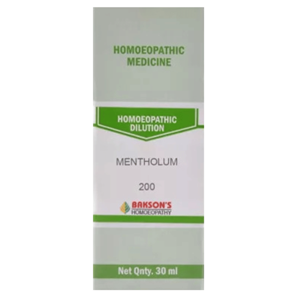 Bakson's Homeopathy Mentholum Dilution 200 bottle of 30 ml Dilution Bakson's Homeopathy Mentholum Dilution 200 bottle of 30 ml Dilution