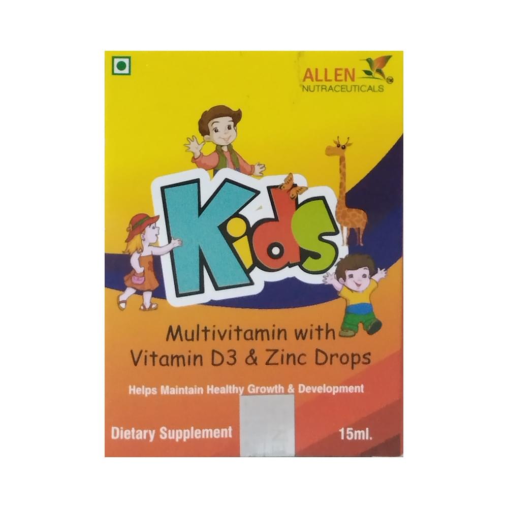 Allen Nutraceutical Kids Multivitamin with Vitamin D3 & Zinc Drop bottle of 15 ml Drop