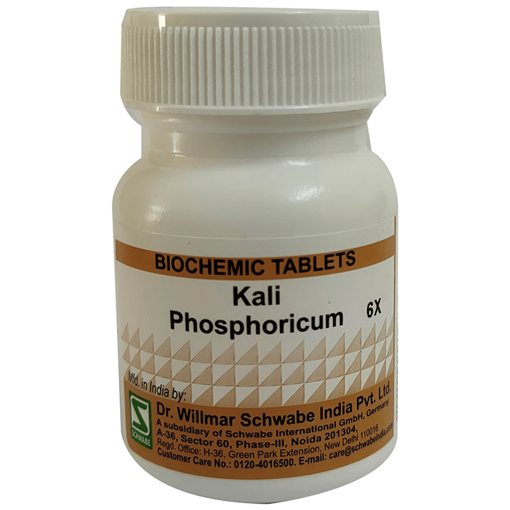Dr Willmar Schwabe India Kali Phosphoricum Biochemic Tablet 6X bottle of 20 gm Biochemic Tablet