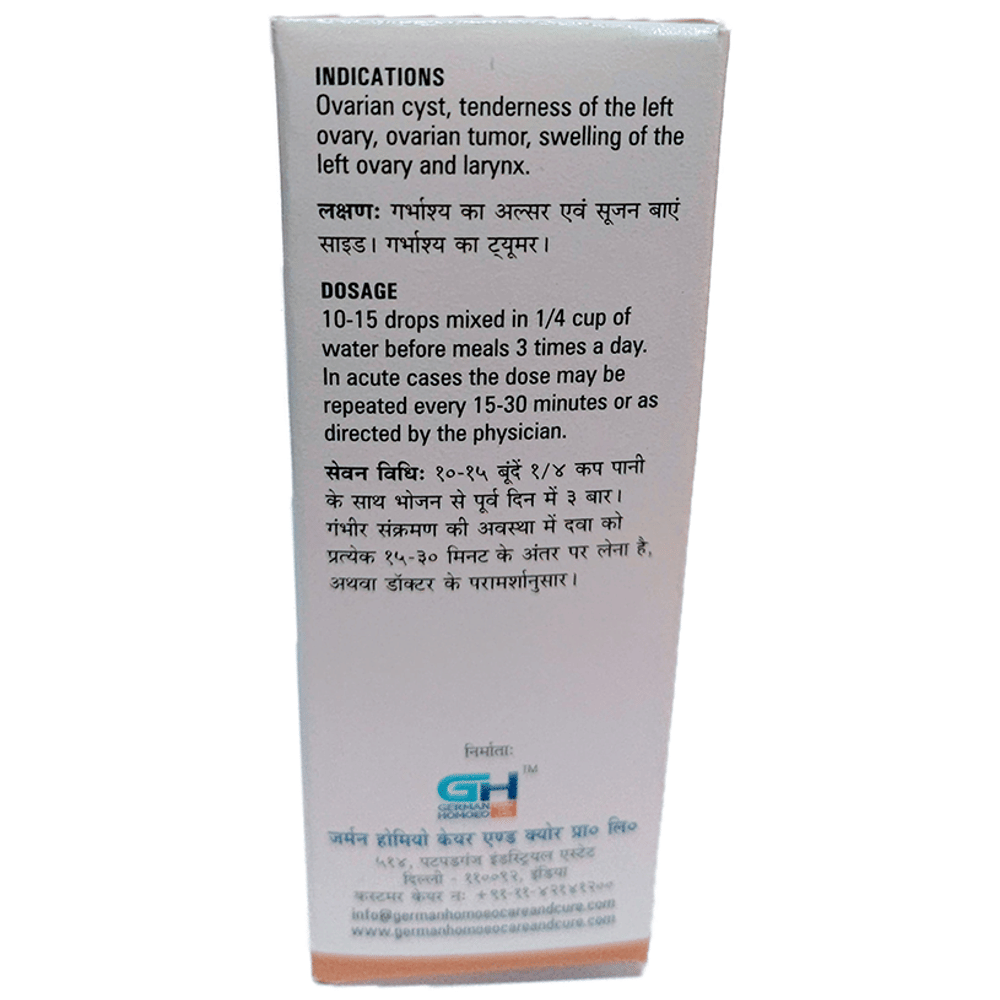 German's 536 Left Ovarian Cyst Drop bottle of 30 ml Drop