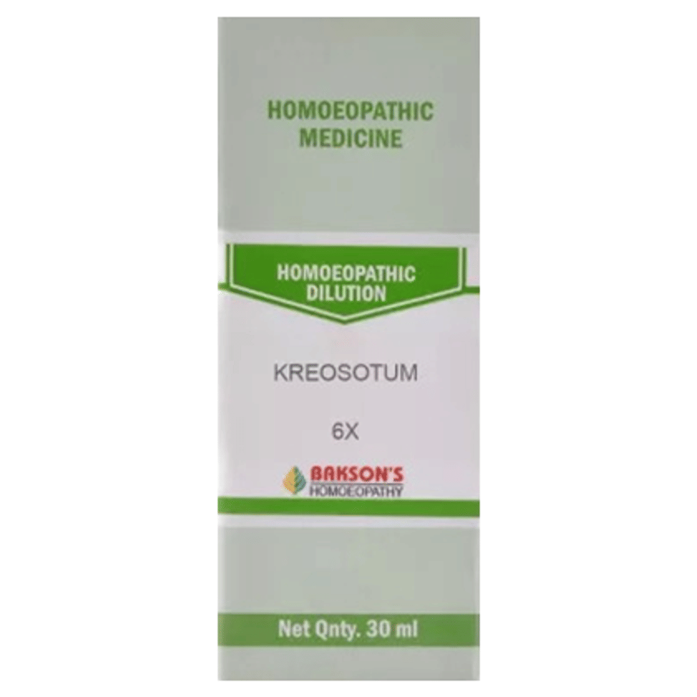 Bakson's Homeopathy Kreosotum Dilution 6X bottle of 30 ml Dilution