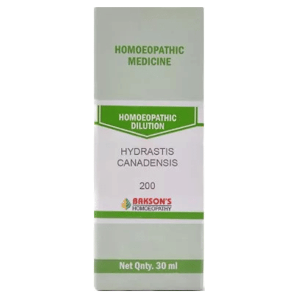 Bakson's Homeopathy Hydrastis Canadensis Dilution 200 bottle of 30 ml Dilution