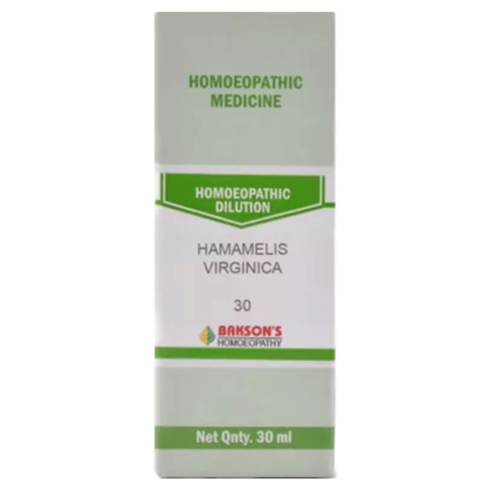 Bakson's Homeopathy Hamamelis Virginica Dilution 30 bottle of 30 ml Dilution