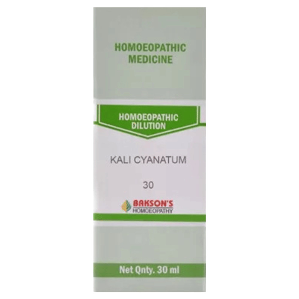 Bakson's Homeopathy Kali Cyanatum Dilution 30 bottle of 30 ml Dilution