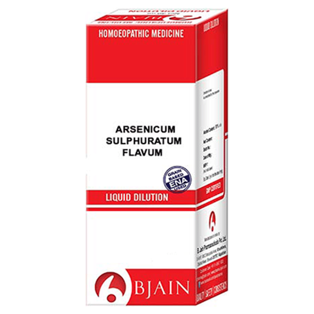 Bjain Arsenicum Sulphuratum Flavum Dilution 10M CH bottle of 100 ml Dilution